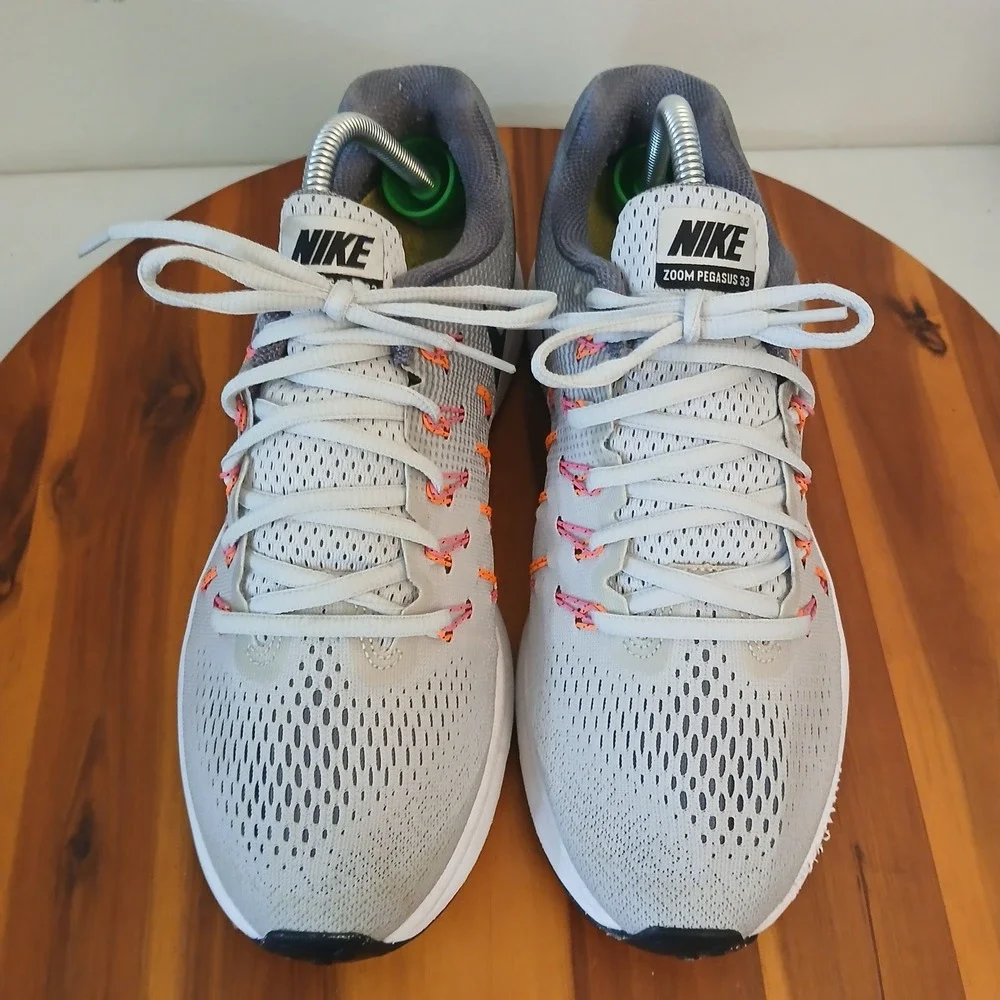Nike Zoom Pegasus 33 Womens 11 Grey Running Shoes Sneakers 831356-006